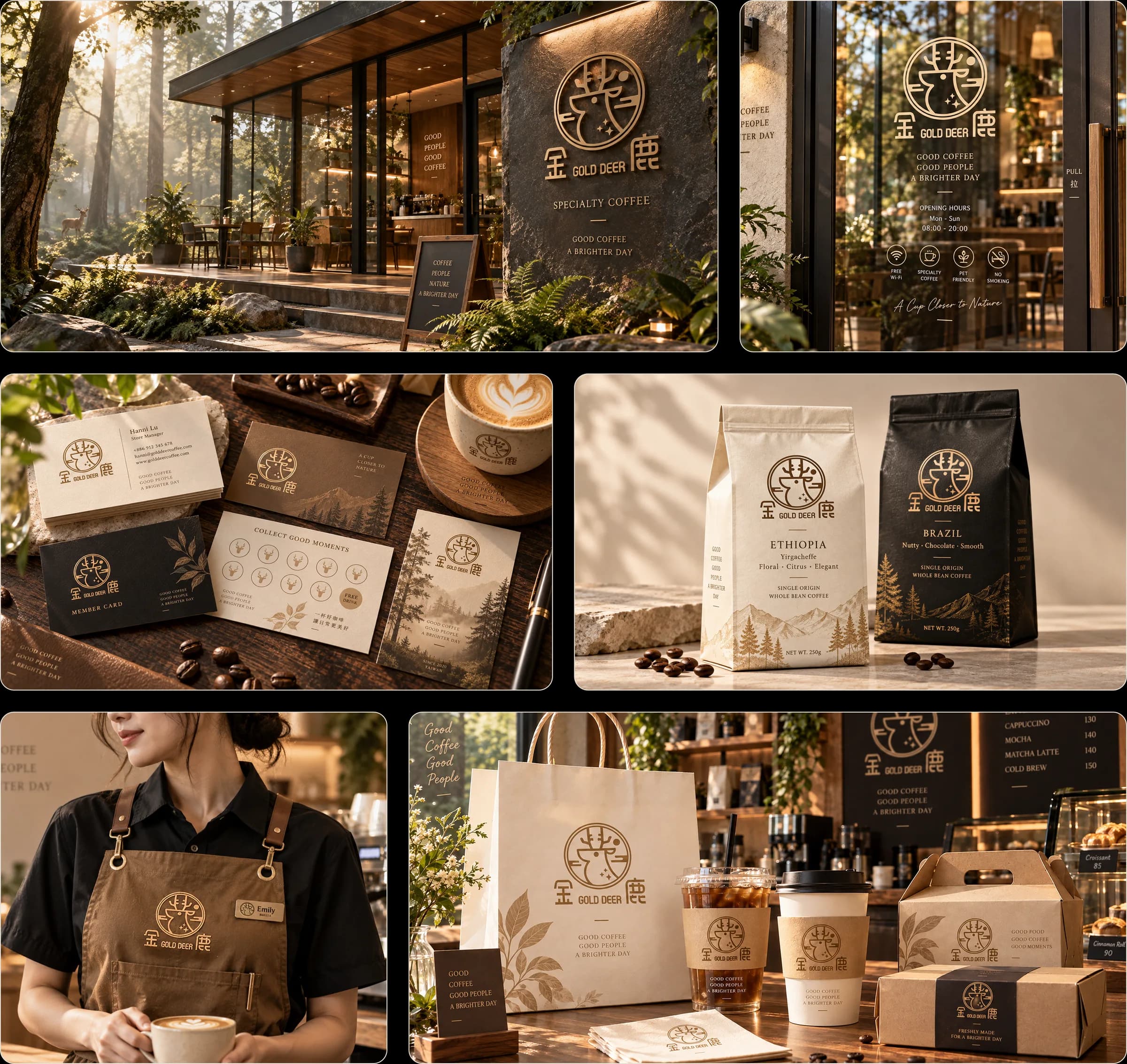 Gold Deer Coffee brand applications